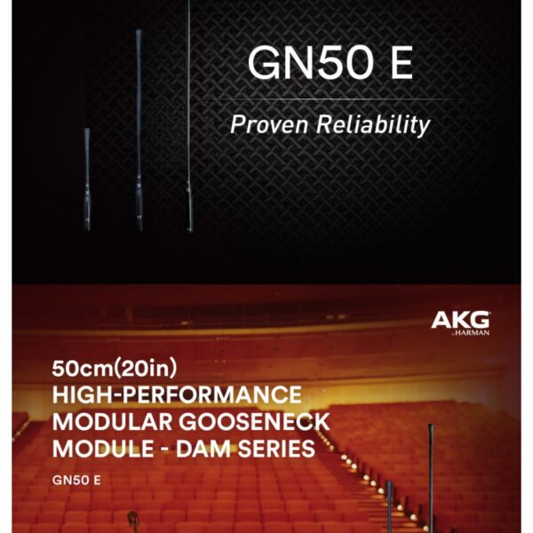 AKG GN50 E 구즈넥 마이크 모듈 (자바라 50cm, 마이크 바디)