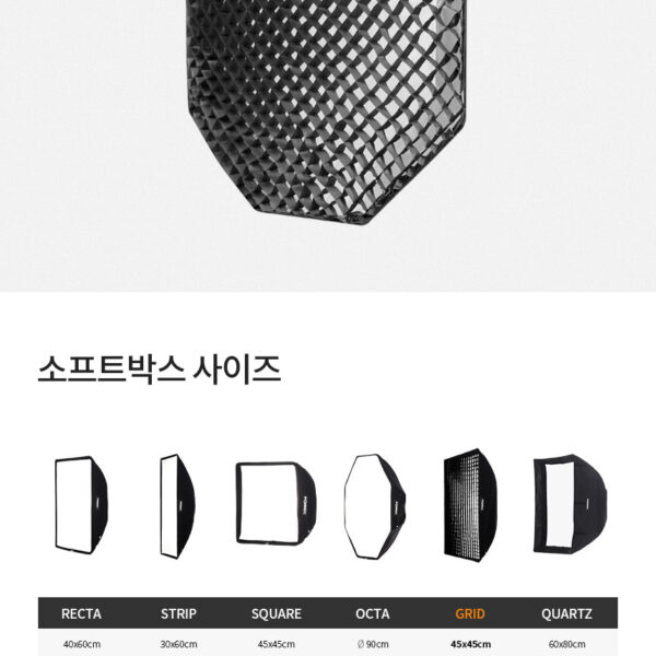 소프트박스용 그리드 HG OCTA90