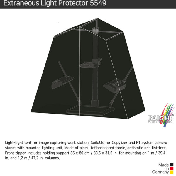 카이저 Extraneous Light Protector, 5549 /R1, Copylizer용/100cm, 120cm 봉 지원, 85cm x 80cm