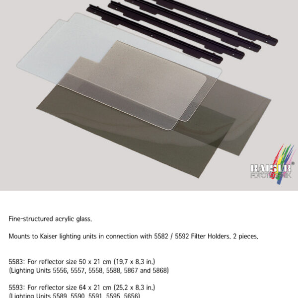 카이저 Diffusion Screens, 5583 /Lighting Units 5556, 5557, 5558용 디퓨전 스크린